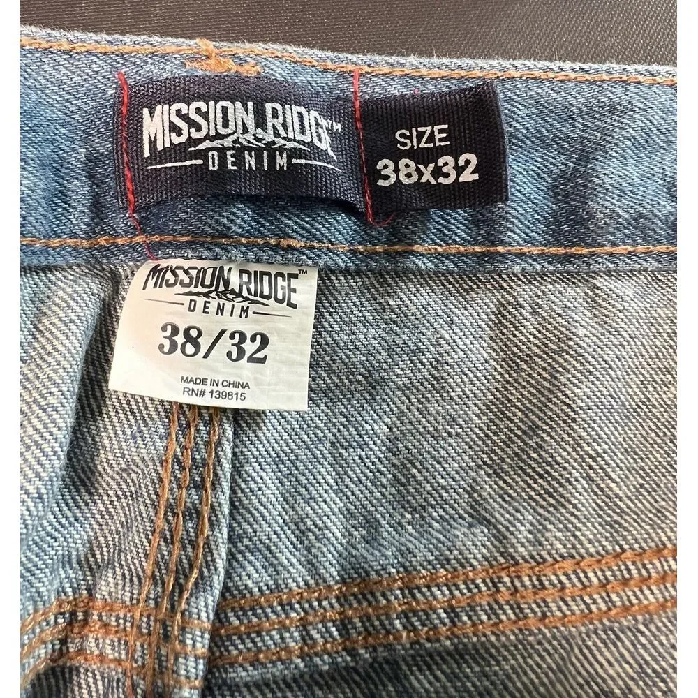 NWT Mission Ridge Denim Rugged‎ Workwear Men's Jeans Straight Leg Sz 38x32